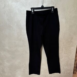 Quince Black Ponte straight leg pant petite small | EUC